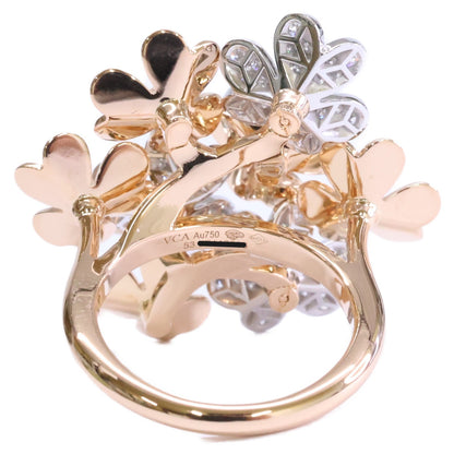 VanCleef & Arpels ヴァンクリーフ&アーペル 新品仕上げ済み 750RG x WG VCARPFIQ53 フリヴォル 8フラワー ダイヤモンド リング 指輪