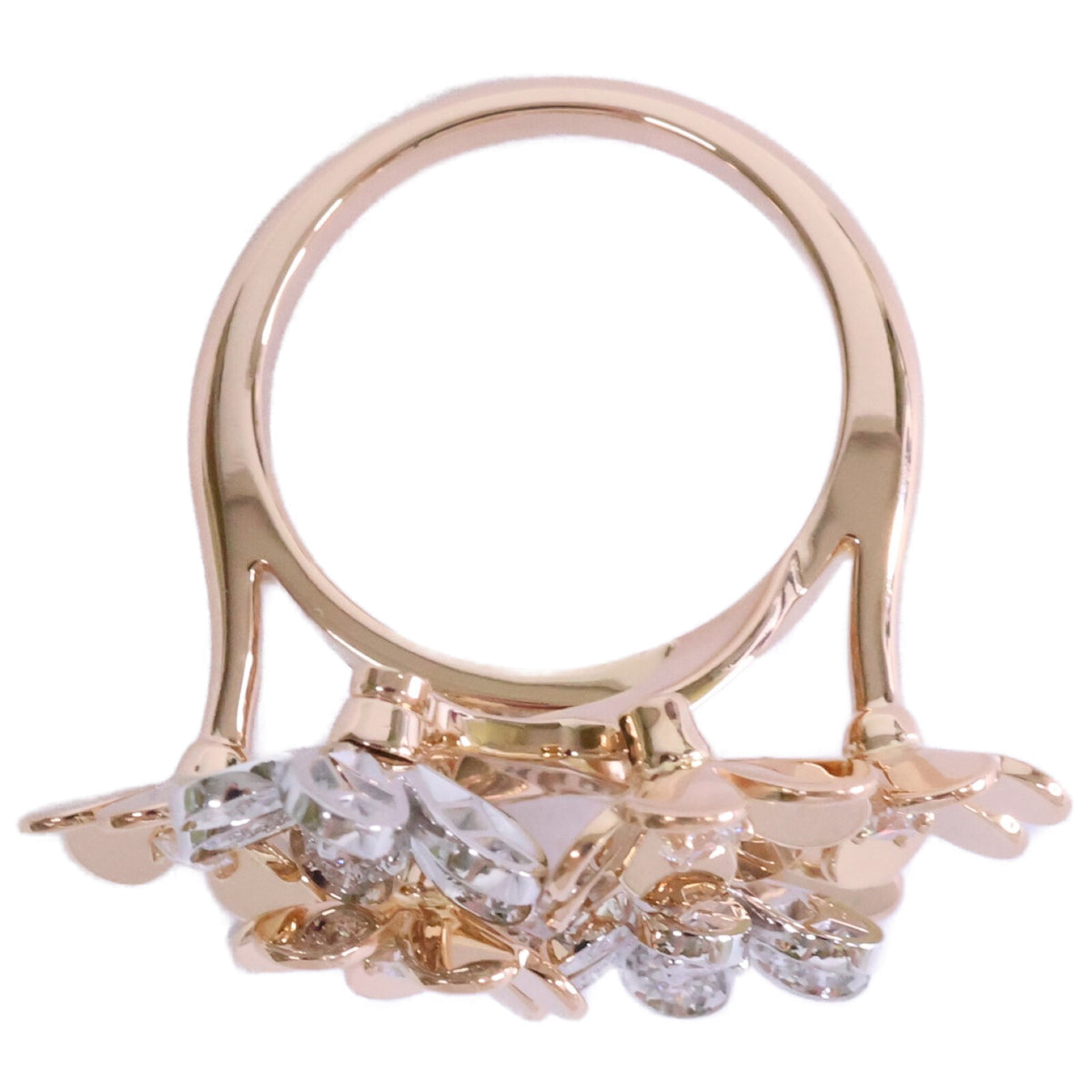 VanCleef & Arpels ヴァンクリーフ&アーペル 新品仕上げ済み 750RG x WG VCARPFIQ53 フリヴォル 8フラワー ダイヤモンド リング 指輪