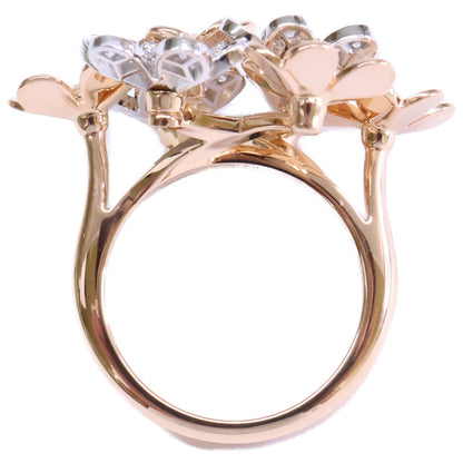 VanCleef & Arpels ヴァンクリーフ&アーペル 新品仕上げ済み 750RG x WG VCARPFIQ53 フリヴォル 8フラワー ダイヤモンド リング 指輪