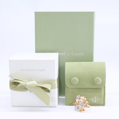 VanCleef & Arpels ヴァンクリーフ&アーペル 新品仕上げ済み 750RG x WG VCARPFIQ53 フリヴォル 8フラワー ダイヤモンド リング 指輪