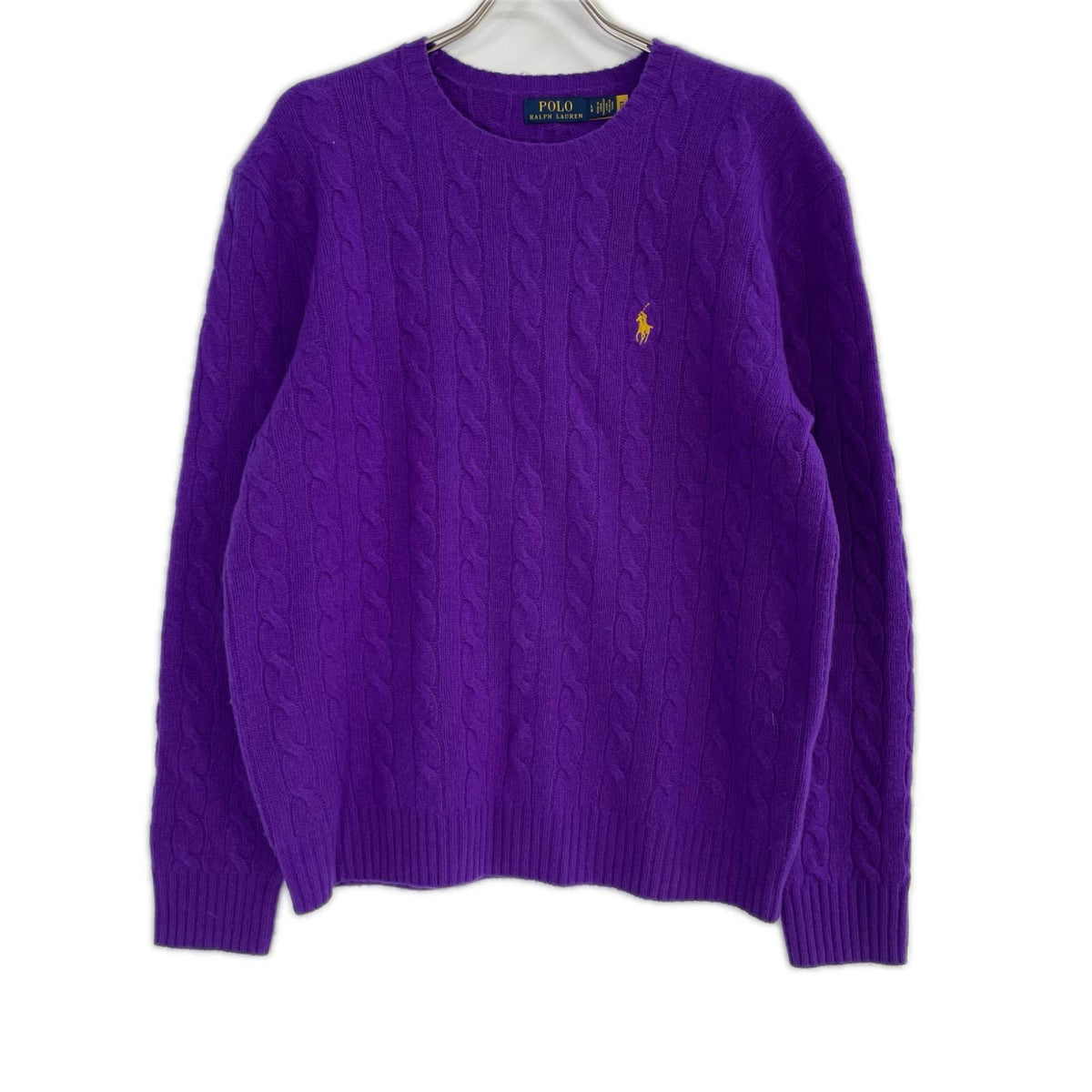 POLObyRalphLauren ポロラルフローレン パープル ウールカシミヤ ケーブル ニット セーター トップス