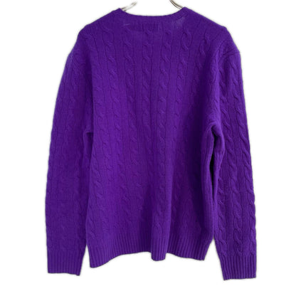 POLObyRalphLauren ポロラルフローレン パープル ウールカシミヤ ケーブル ニット セーター トップス