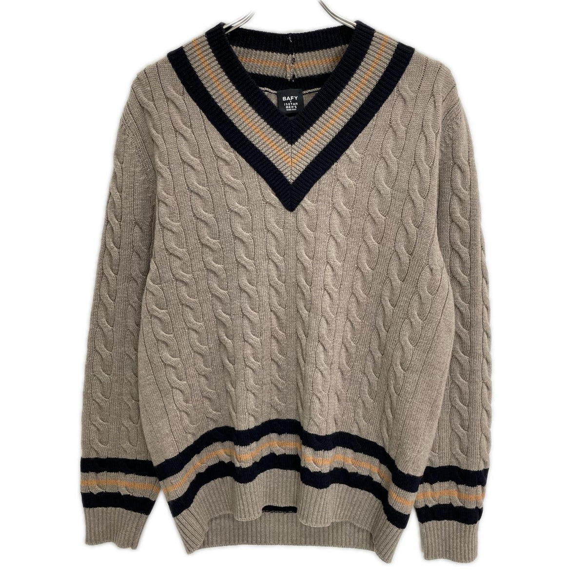 BAFY バフィー ×伊勢丹 グレー ウール チルデン ニット セーター トップス