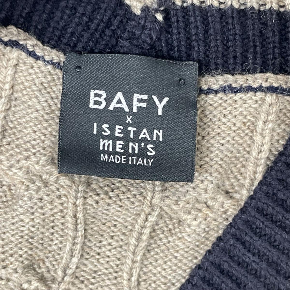 BAFY バフィー ×伊勢丹 グレー ウール チルデン ニット セーター トップス