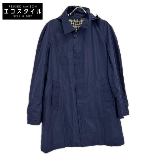 Aquascutum アクアスキュータム 2202251006-38 ネイビー TEC.3 ナイロン パッカプル レインコート コート