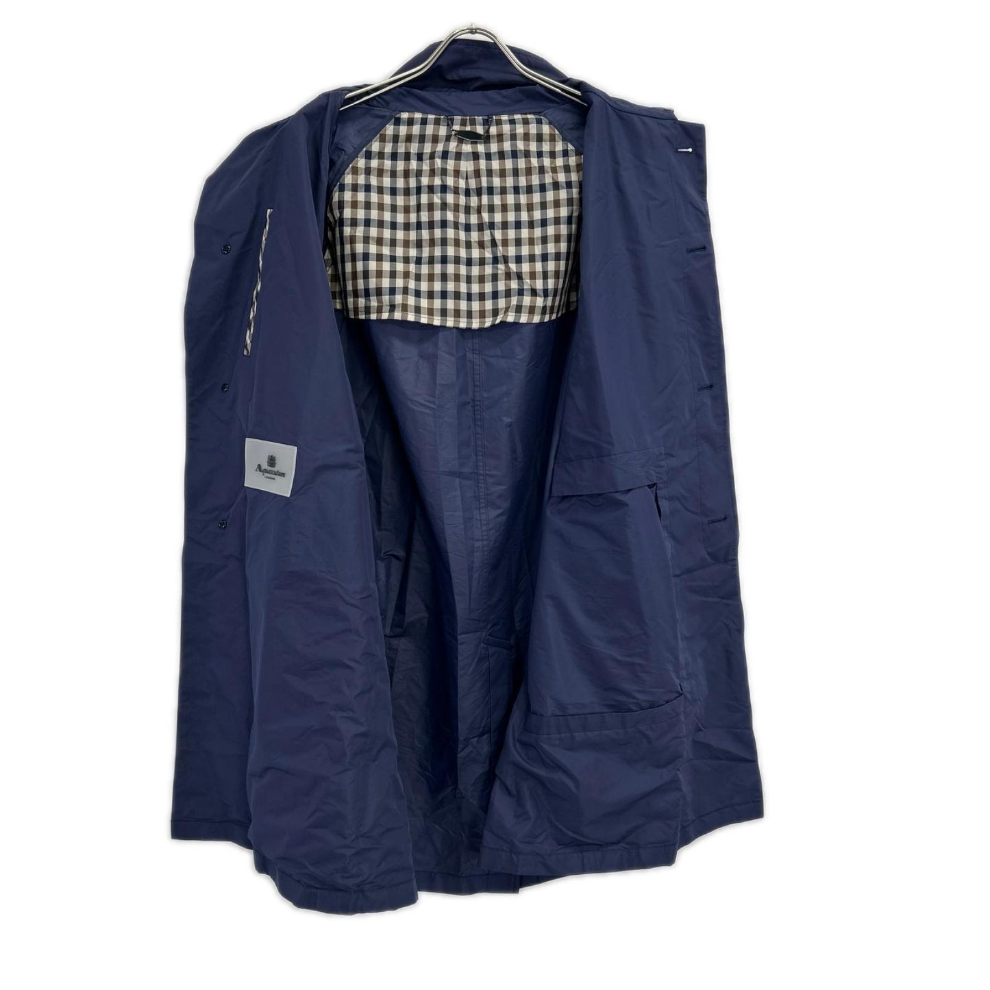 Aquascutum アクアスキュータム 2202251006-38 ネイビー TEC.3 ナイロン パッカプル レインコート コート