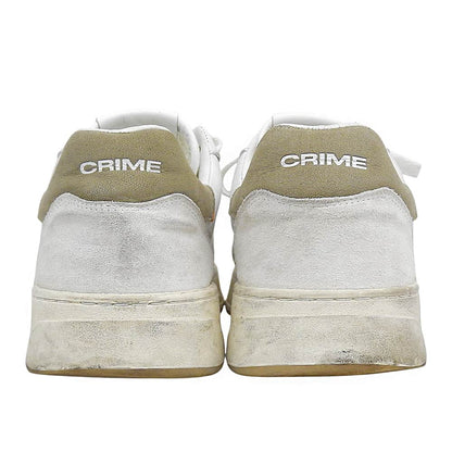 CRIME LONDON クライムロンドン TIMELESS レザー スニーカー シューズ メンズ ホワイト 26.5cm シューズ