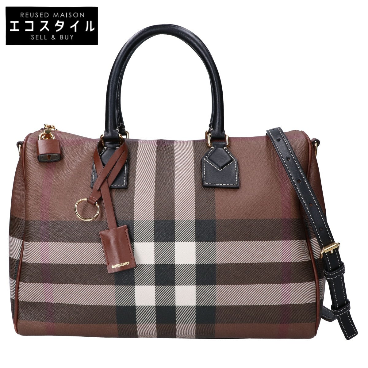 BURBERRY バーバリー 8069662 ミディアムボーリングバッグ 2WAY ハンドバッグ
