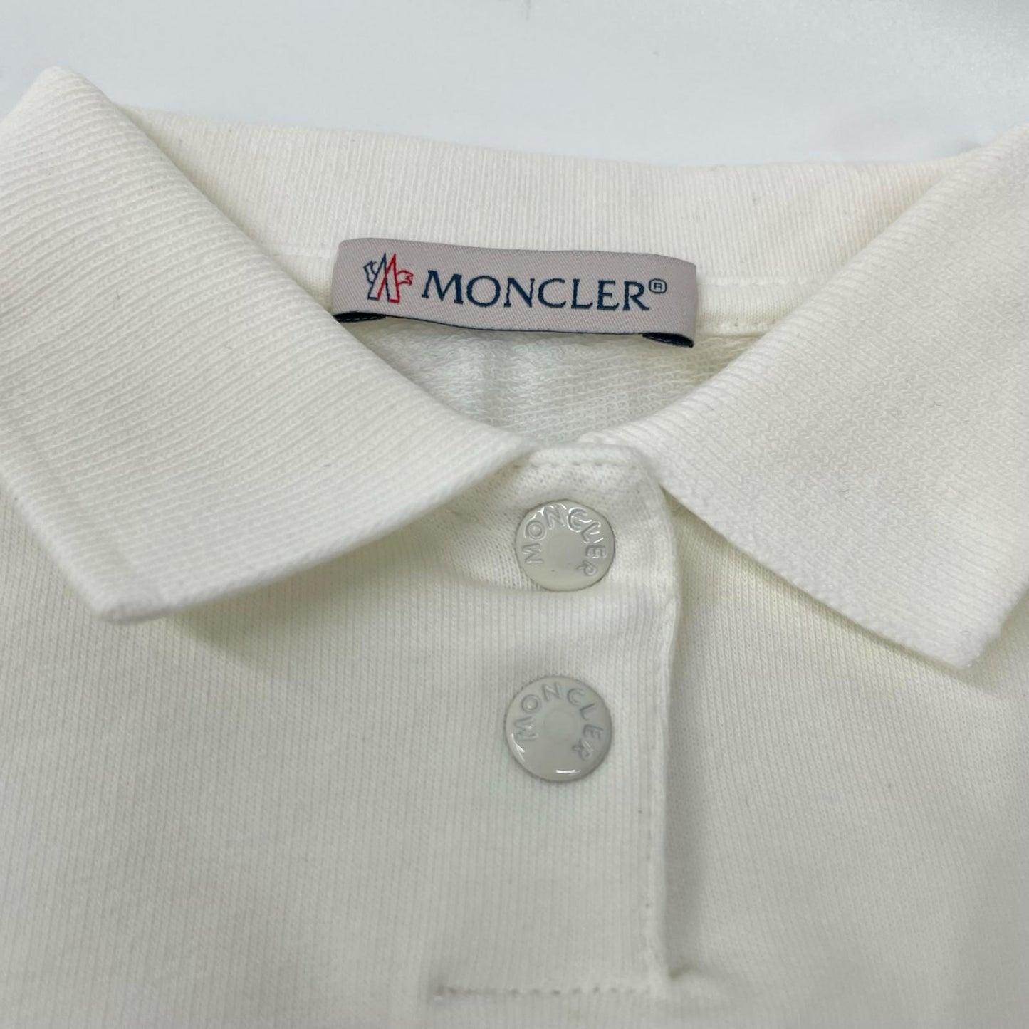 MONCLER モンクレール 24年 ホワイト VESTITO ロゴ刺繍 ポロワンピース ワンピース