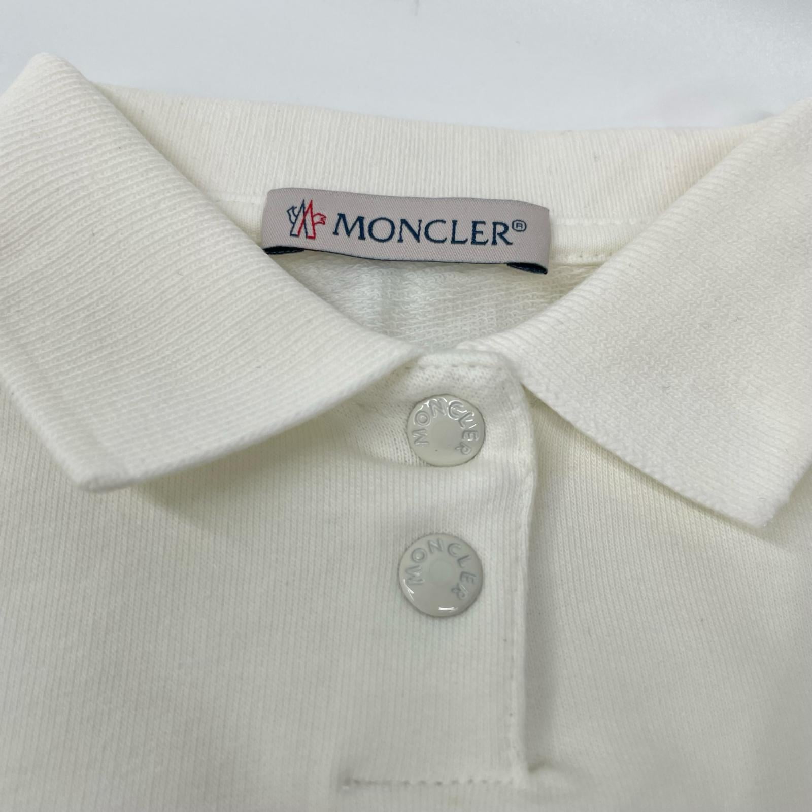 MONCLER モンクレール 24年 ホワイト VESTITO ロゴ刺繍 ポロワンピース ワンピース