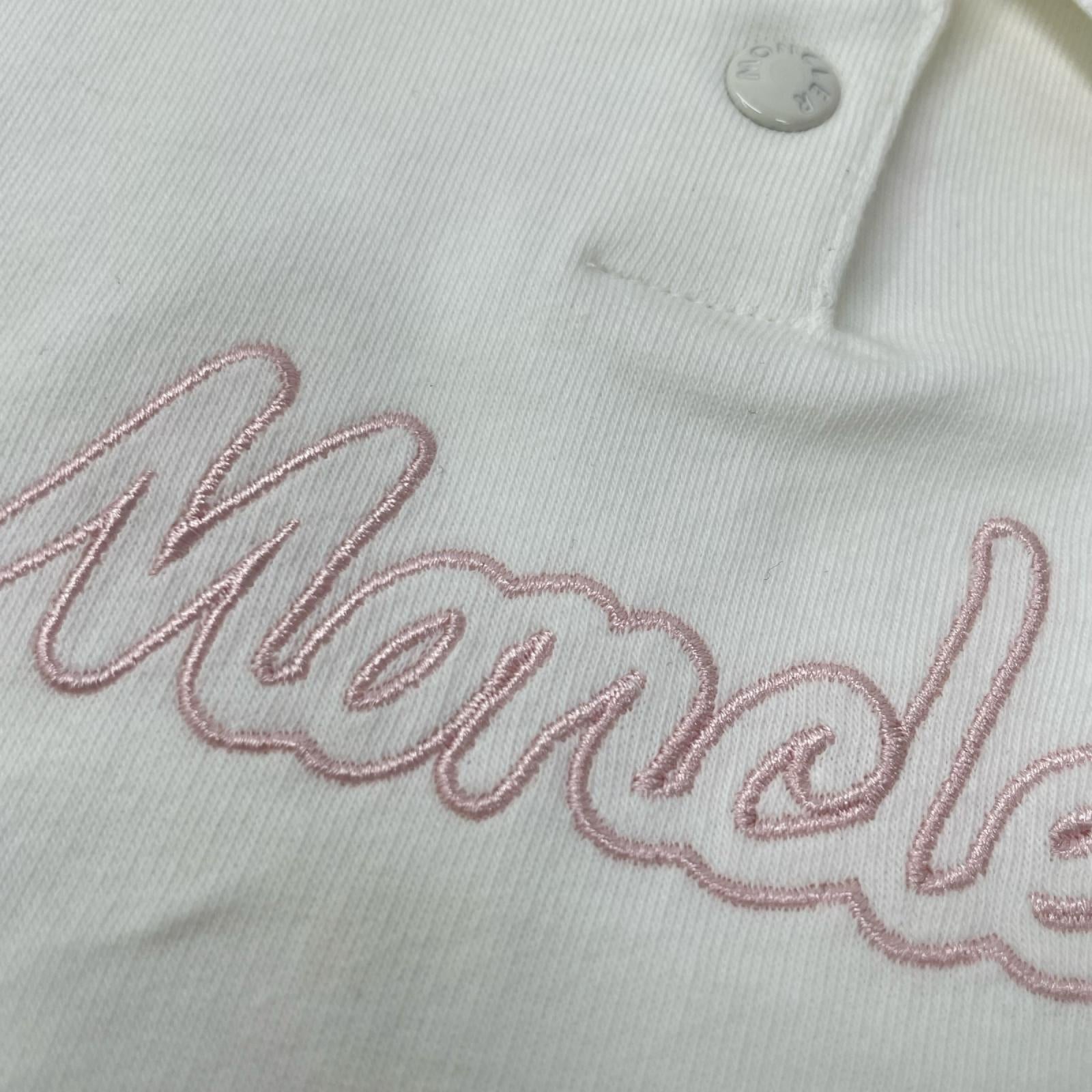 MONCLER モンクレール 24年 ホワイト VESTITO ロゴ刺繍 ポロワンピース ワンピース