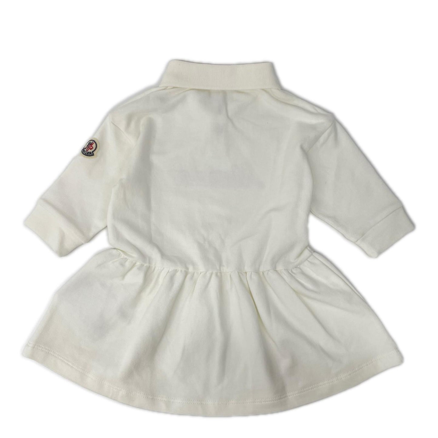 MONCLER モンクレール 24年 ホワイト VESTITO ロゴ刺繍 ポロワンピース ワンピース