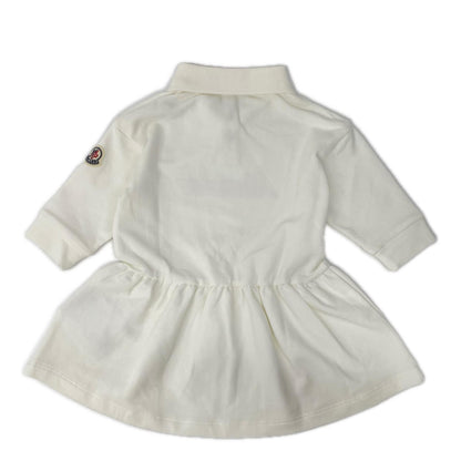 MONCLER モンクレール 24年 ホワイト VESTITO ロゴ刺繍 ポロワンピース ワンピース
