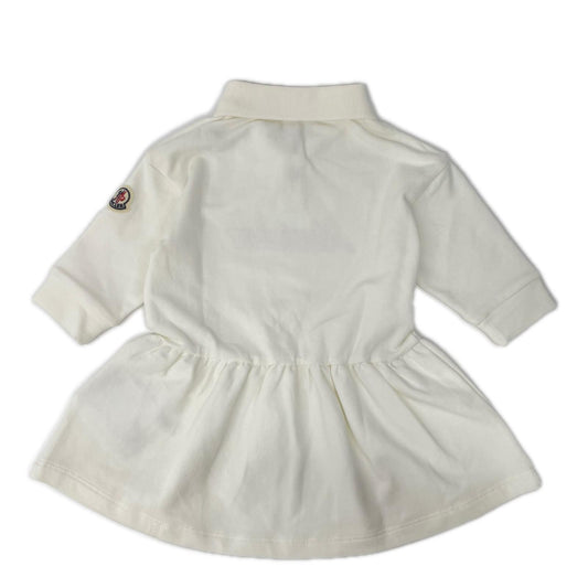 MONCLER モンクレール 24年 ホワイト VESTITO ロゴ刺繍 ポロワンピース ワンピース