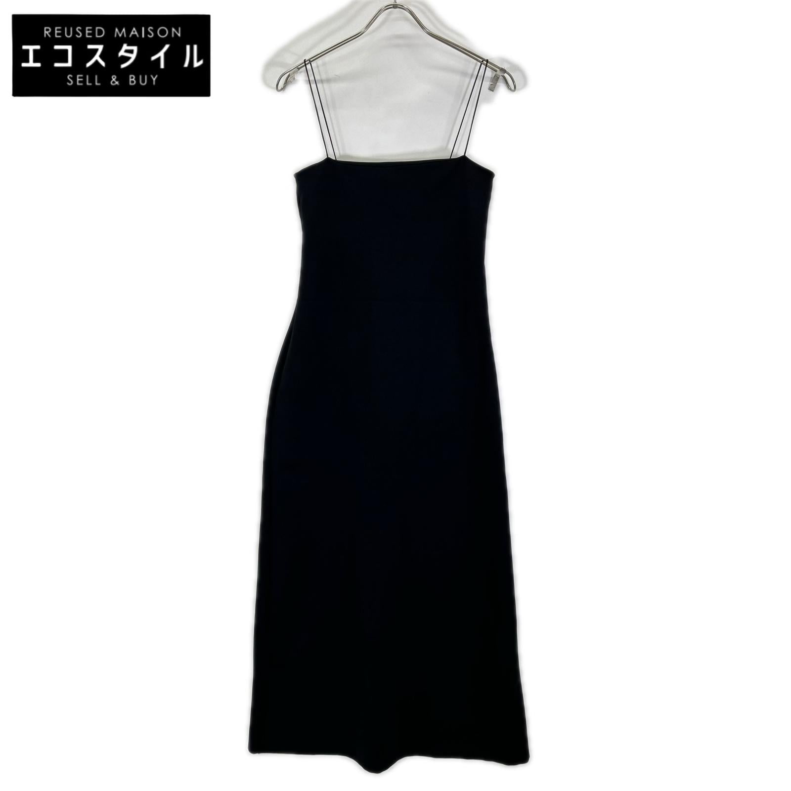 THE ROW ザ ロウ A425 ブラック スキューバ Cenoa Dress キャミソール ワンピース ワンピース