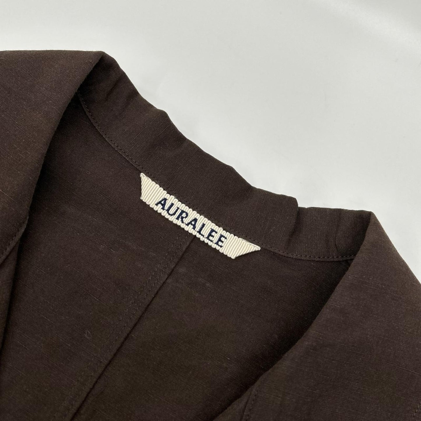 AURALEE オーラリー A23SS04LW ブラウン 23SS High Density Finx Linen Weather Half Sleeve Shirt トップス