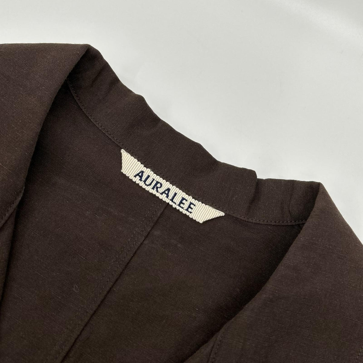 AURALEE オーラリー A23SS04LW ブラウン 23SS High Density Finx Linen Weather Half Sleeve Shirt トップス
