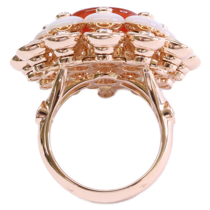 VanCleef & Arpels ヴァンクリーフ&アーペル 新品仕上げ済み 750RG VCARO9MV52 カーネリアン/ダイヤモンド/マザーオブパール ブトン ドール リング 指輪