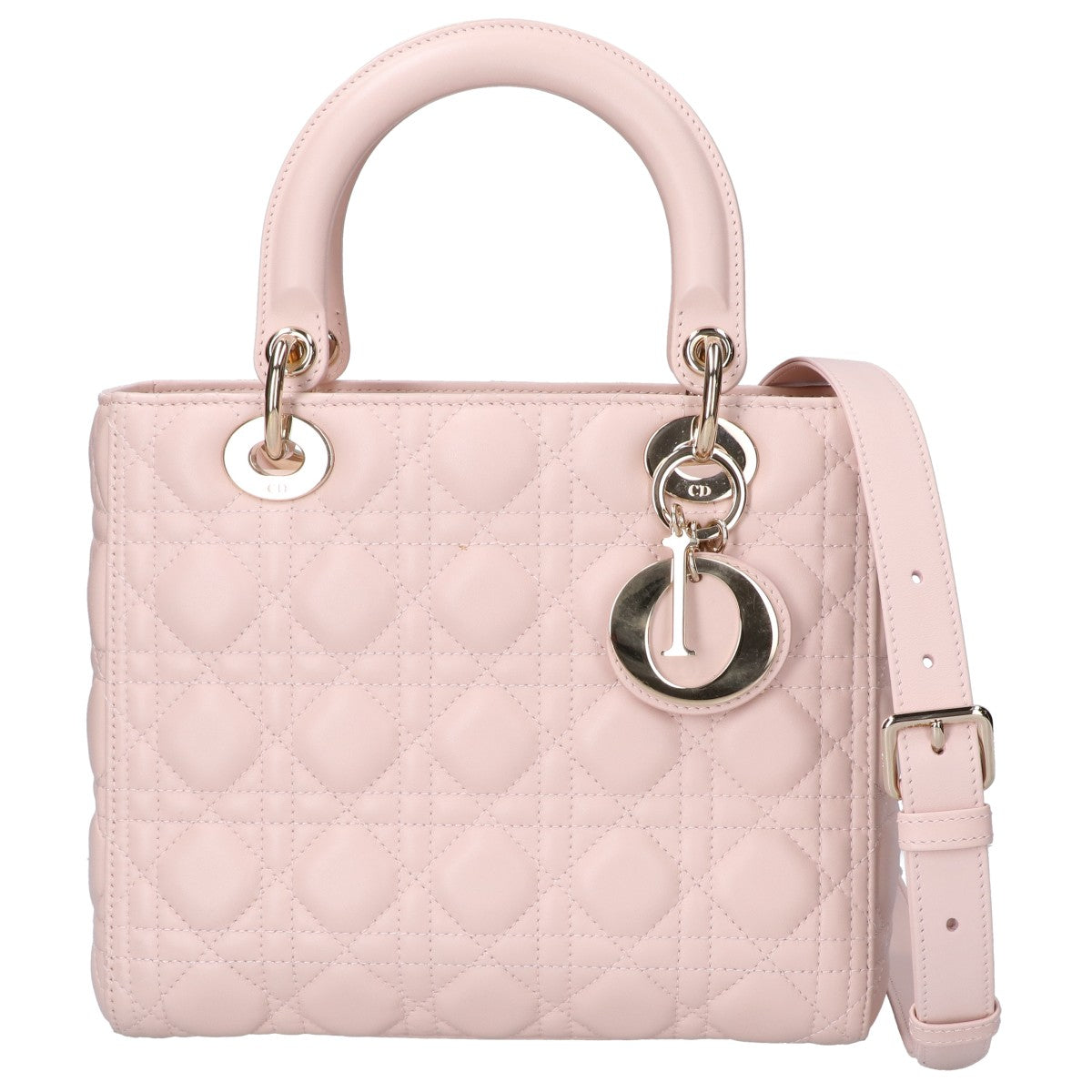 Christian Dior クリスチャンディオール レディ ディオール ミディアム カナージュ ラムスキン 2WAY ハンドバッグ