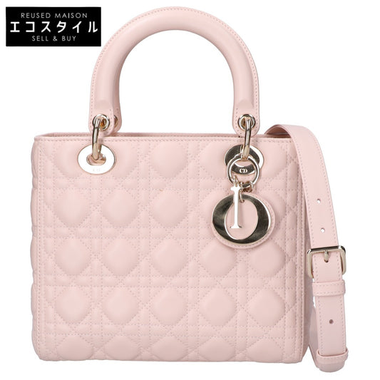 Christian Dior クリスチャンディオール レディ ディオール ミディアム カナージュ ラムスキン 2WAY ハンドバッグ