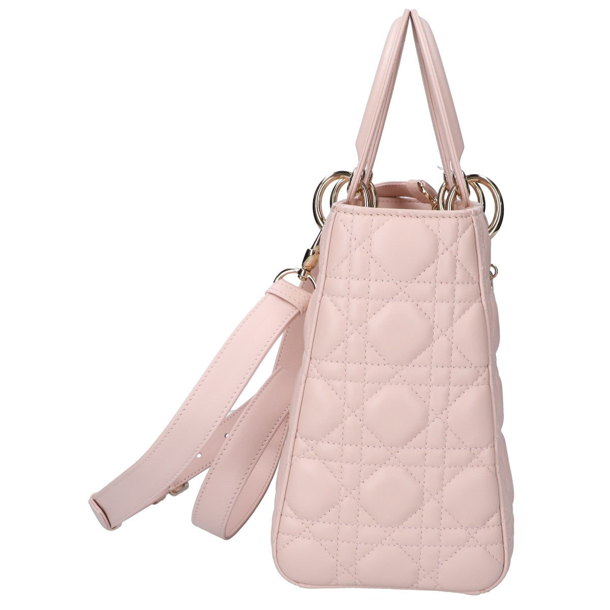 Christian Dior クリスチャンディオール レディ ディオール ミディアム カナージュ ラムスキン 2WAY ハンドバッグ