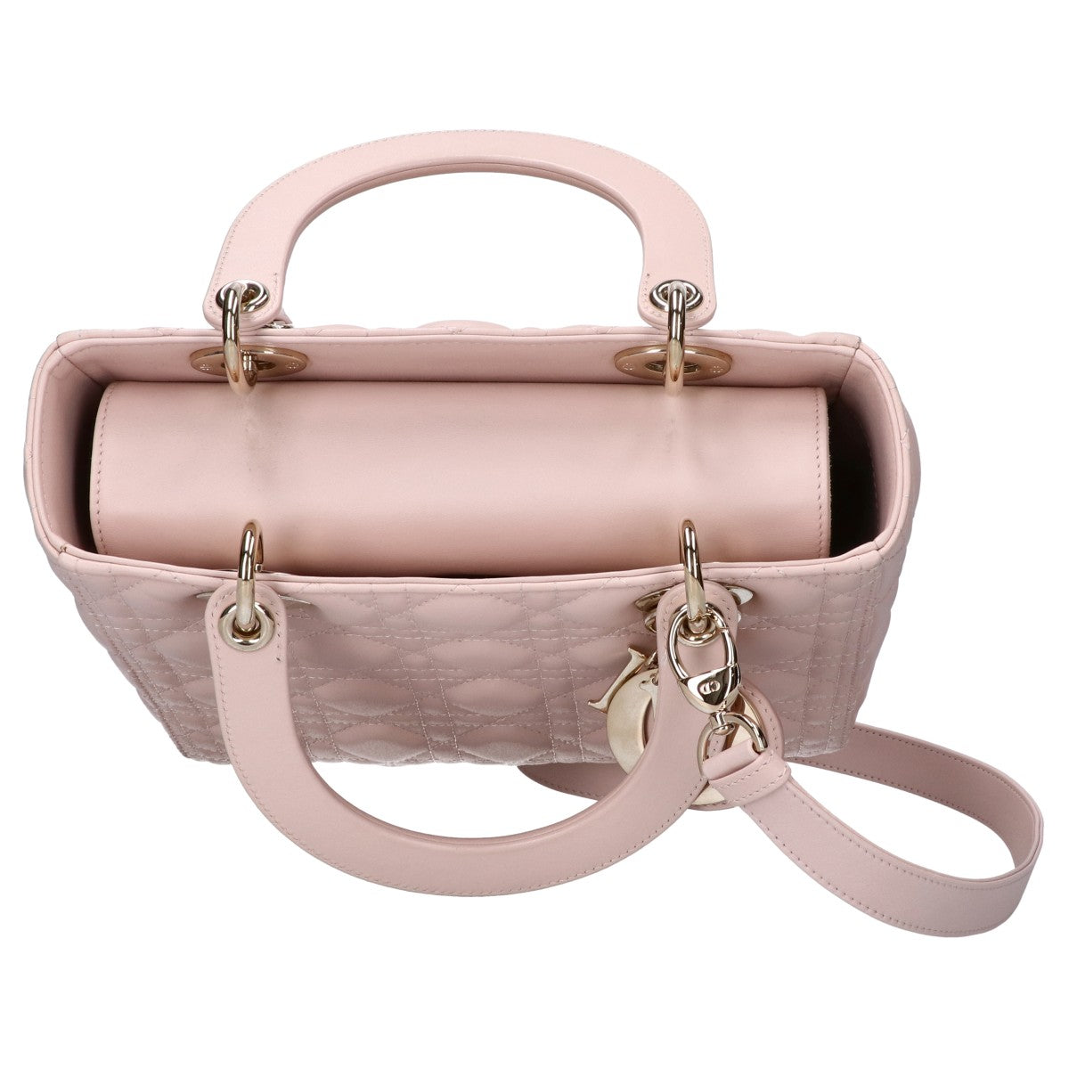 Christian Dior クリスチャンディオール レディ ディオール ミディアム カナージュ ラムスキン 2WAY ハンドバッグ