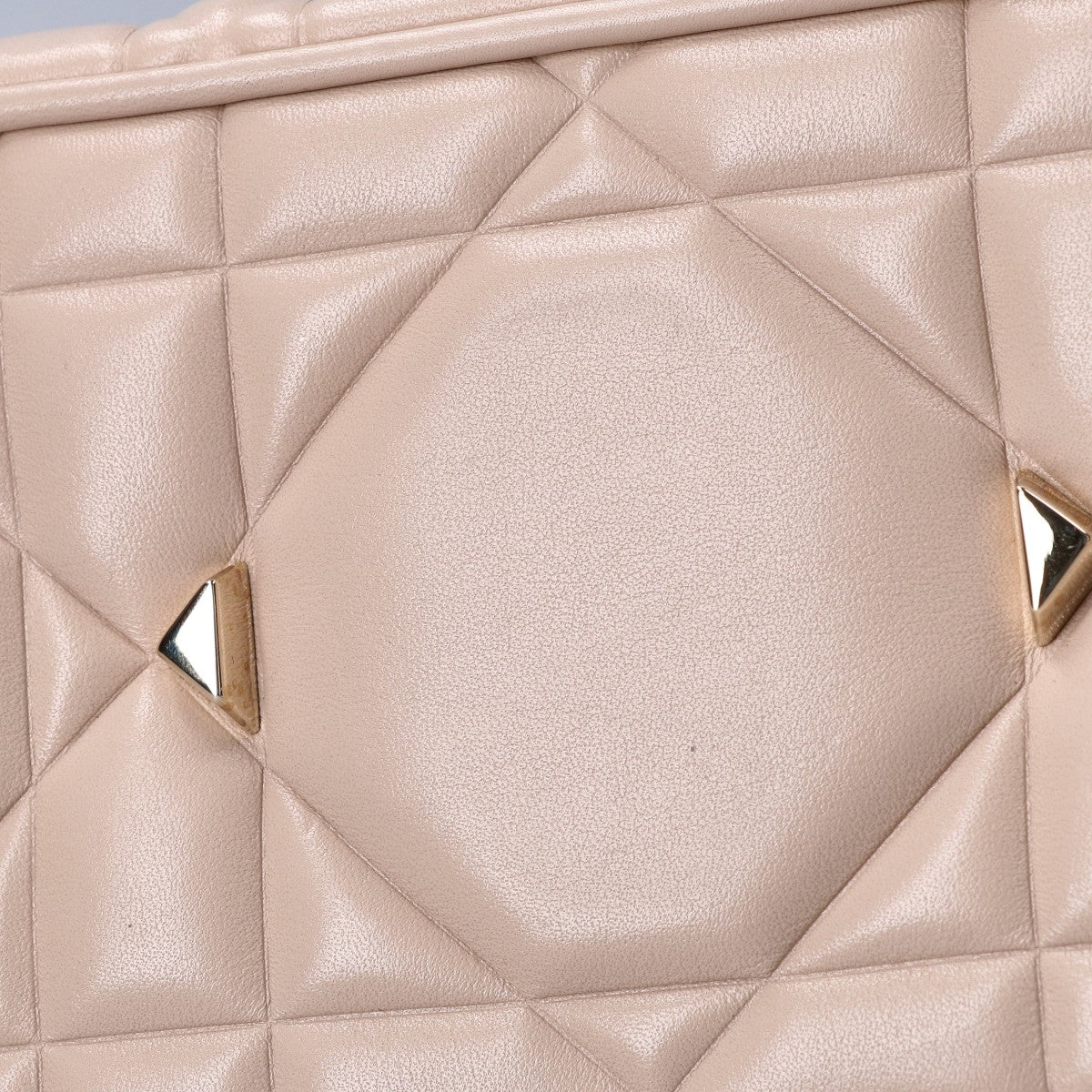 Christian Dior クリスチャンディオール 美品 LADY 95.22 スモール カナージュ ラムスキン 2WAY ハンドバッグ