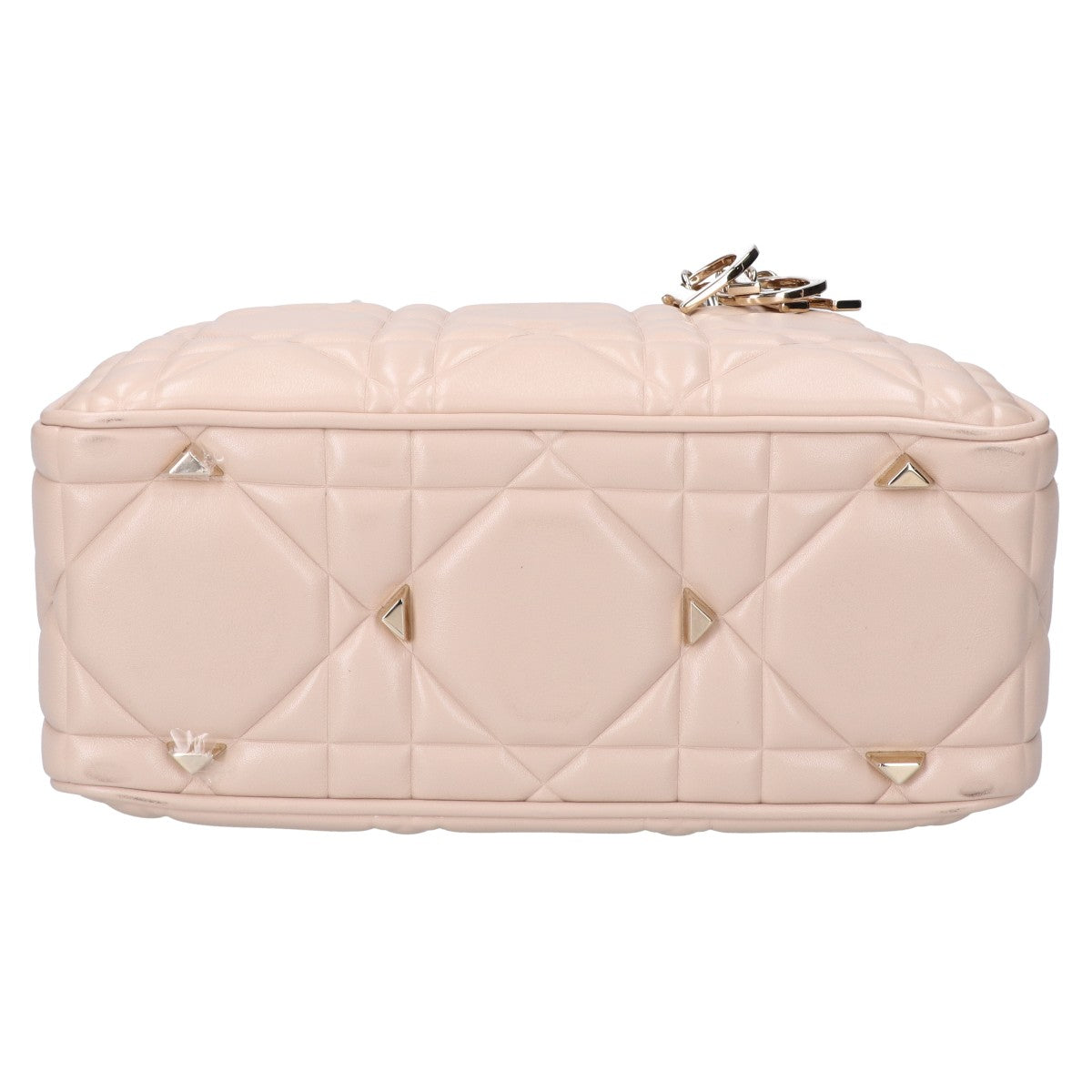 Christian Dior クリスチャンディオール 美品 LADY 95.22 スモール カナージュ ラムスキン 2WAY ハンドバッグ