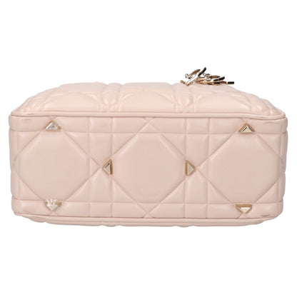 Christian Dior クリスチャンディオール 美品 LADY 95.22 スモール カナージュ ラムスキン 2WAY ハンドバッグ