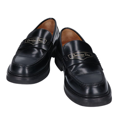Christian Dior クリスチャンディオール Dior boy ブラック ブラッシュド カーフスキン ローファー シューズ
