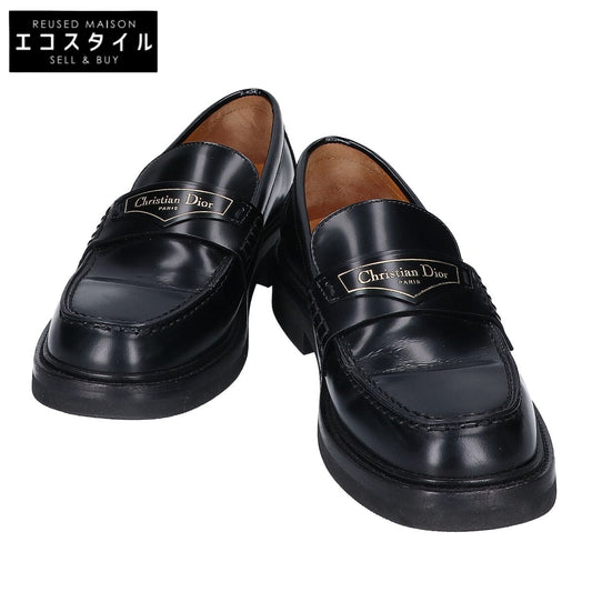 Christian Dior クリスチャンディオール Dior boy ブラック ブラッシュド カーフスキン ローファー シューズ