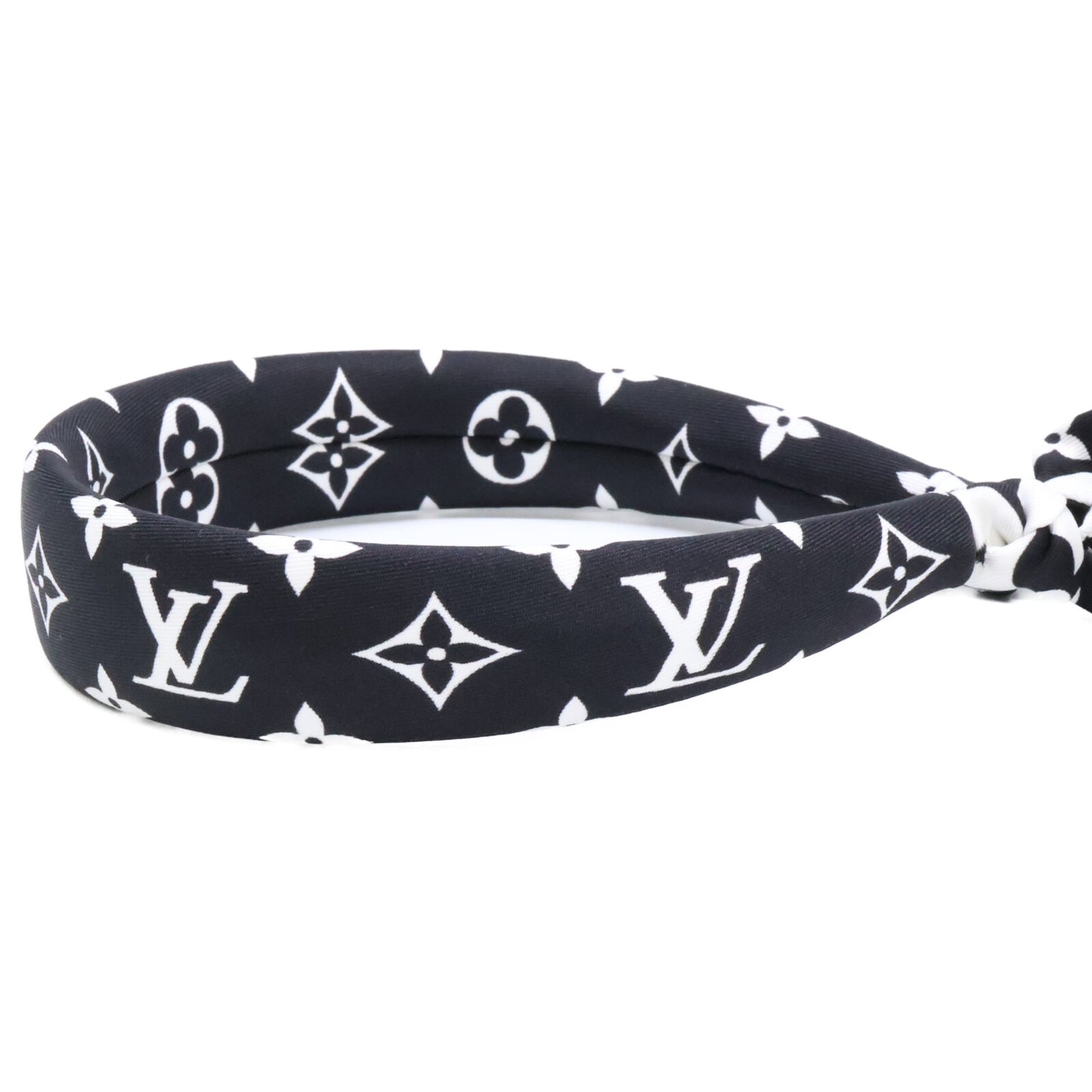 LOUIS VUITTON ルイヴィトン 22年 M77523 バンドーモノグラム マーブルズ カチューシャ　シルク ヘアアクセサリー
