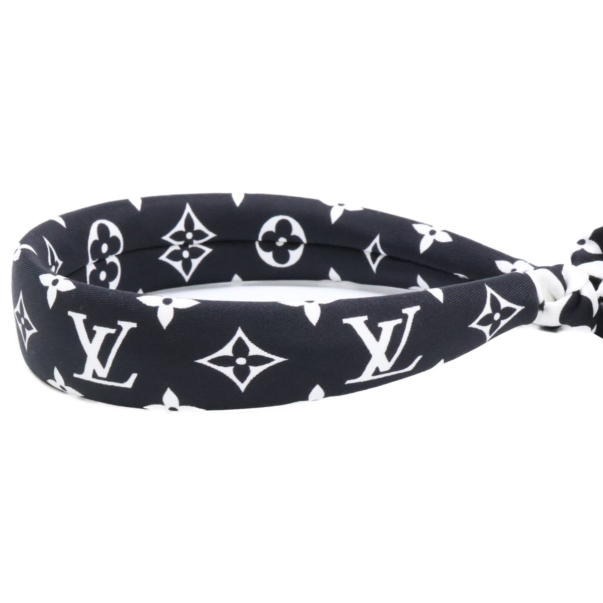 LOUIS VUITTON ルイヴィトン 22年 M77523 バンドーモノグラム マーブルズ カチューシャ　シルク ヘアアクセサリー