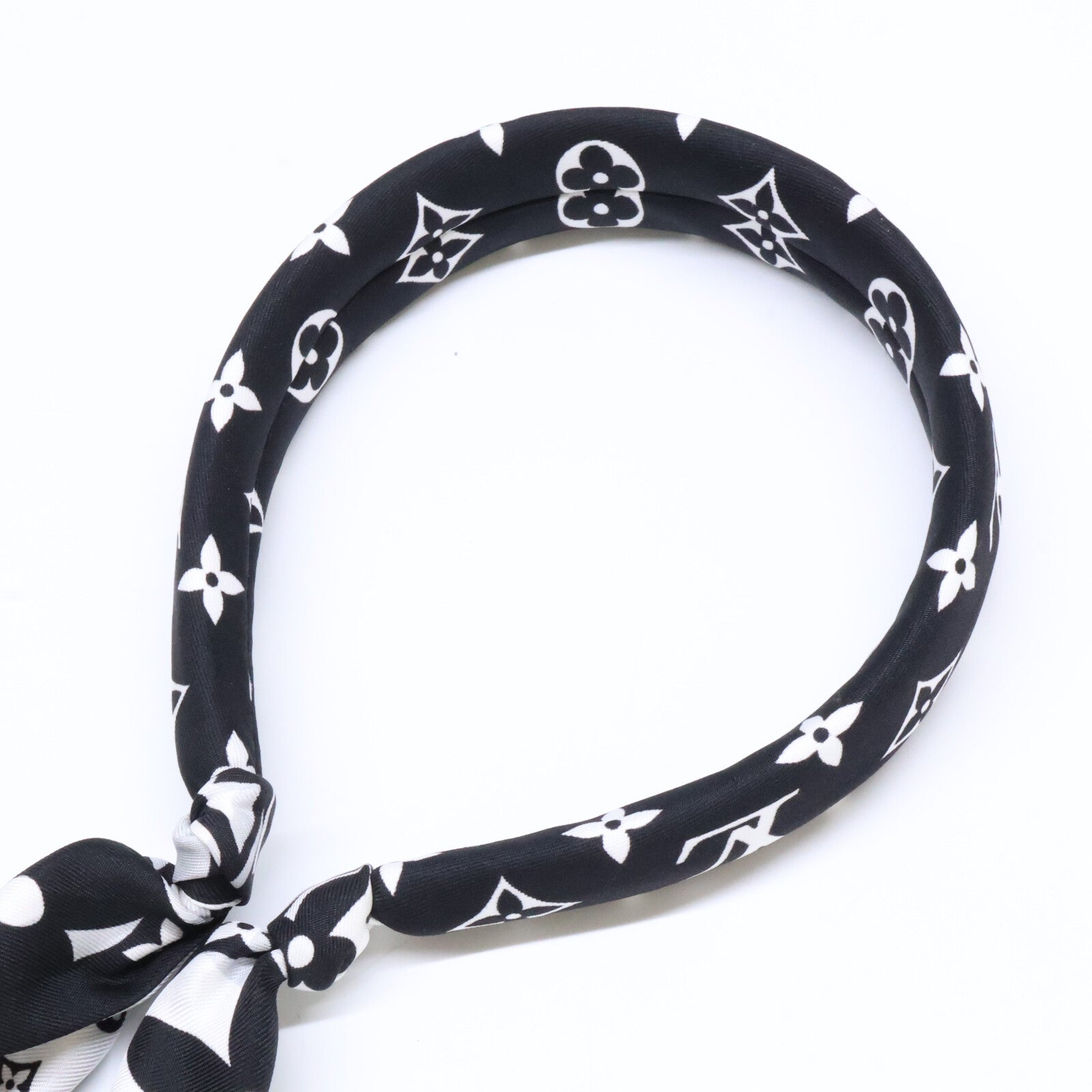 LOUIS VUITTON ルイヴィトン 22年 M77523 バンドーモノグラム マーブルズ カチューシャ　シルク ヘアアクセサリー