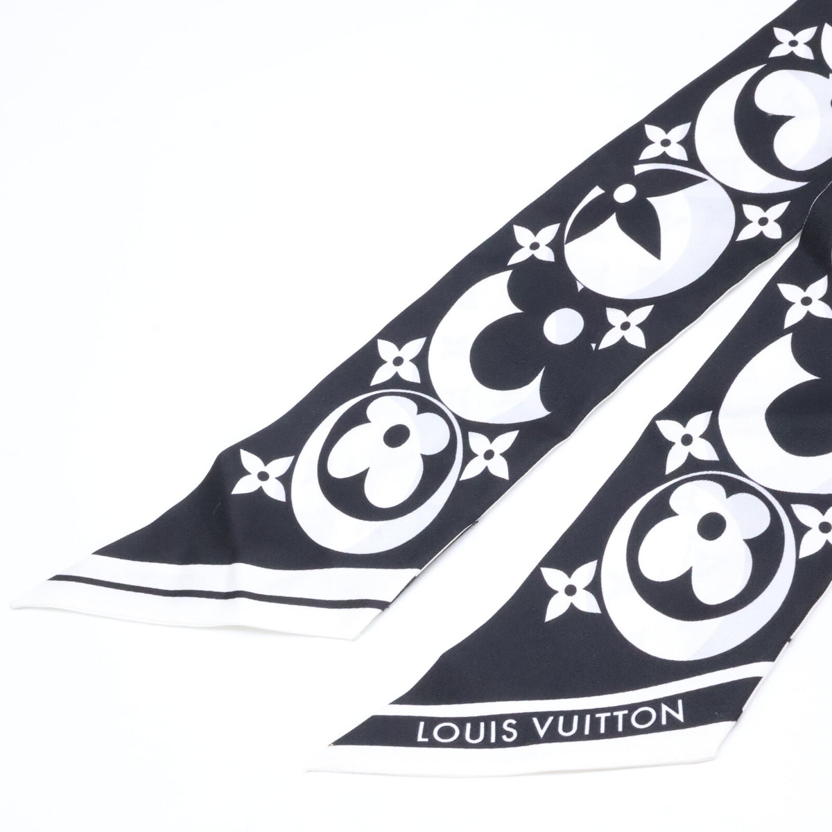 LOUIS VUITTON ルイヴィトン 22年 M77523 バンドーモノグラム マーブルズ カチューシャ　シルク ヘアアクセサリー