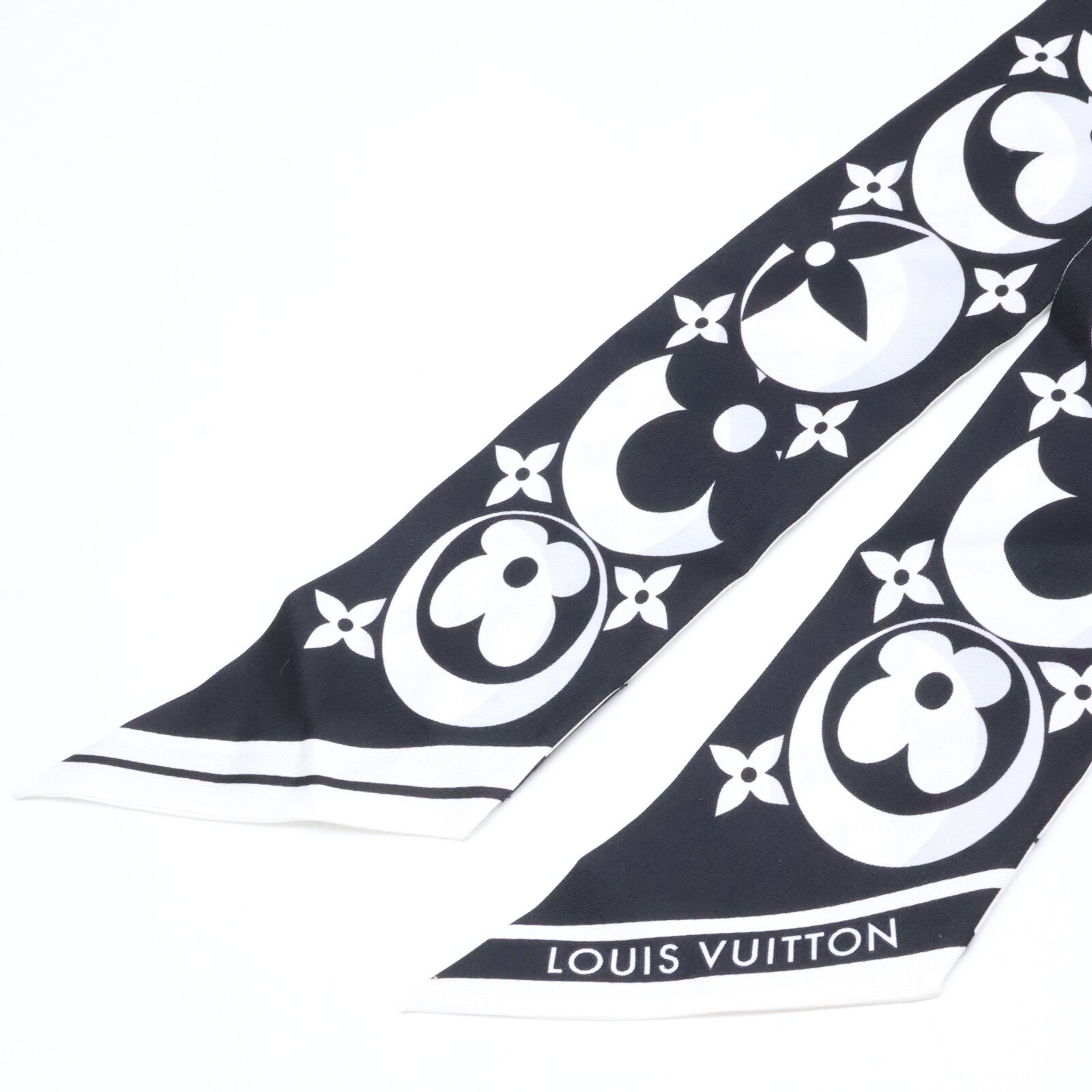 LOUIS VUITTON ルイヴィトン 22年 M77523 バンドーモノグラム マーブルズ カチューシャ　シルク ヘアアクセサリー