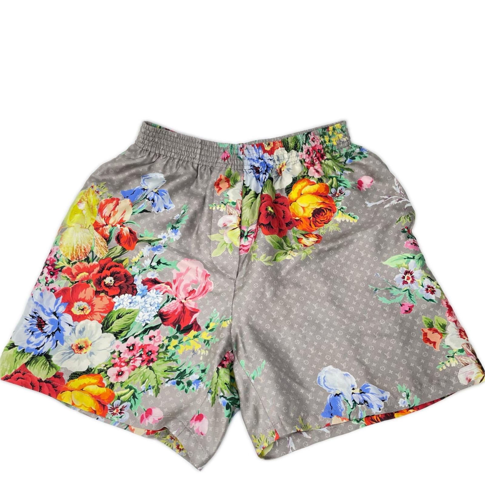 LOUIS VUITTON ルイヴィトン RW222B SR8 FNPO79 22年 シルク モノグラム フワラー ショートパンツ ボトムス