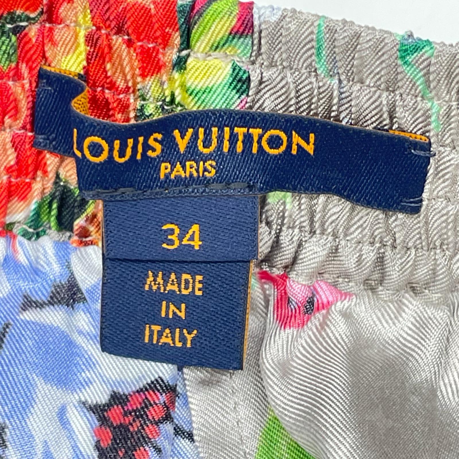 LOUIS VUITTON ルイヴィトン RW222B SR8 FNPO79 22年 シルク モノグラム フワラー ショートパンツ ボトムス