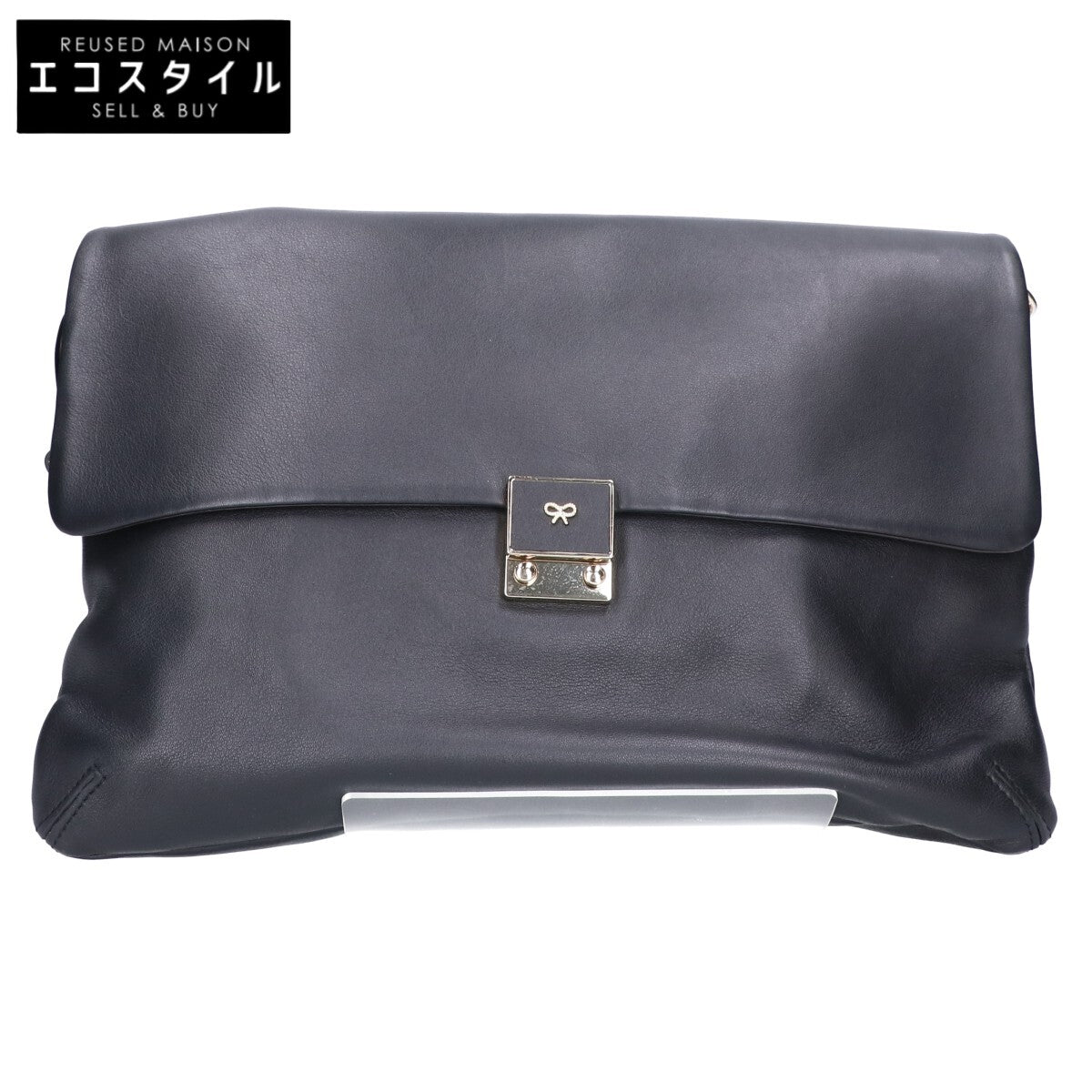 Anya Hindmarch アニヤ ハインドマーチ CARKER ETTA カーカーエッタ バターレザー フラップ ショルダーバッグ