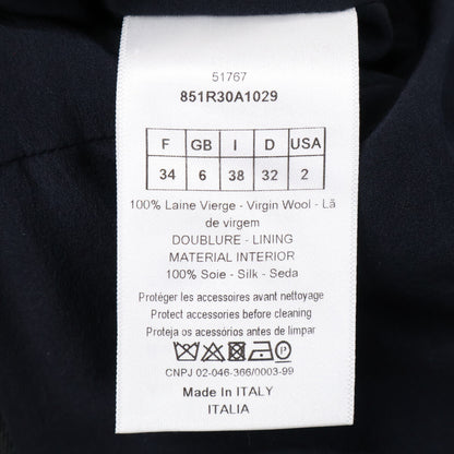 Christian Dior クリスチャンディオール 851R30A1029 ネイビーレッド ウール チェック ドレス ワンピース ワンピース