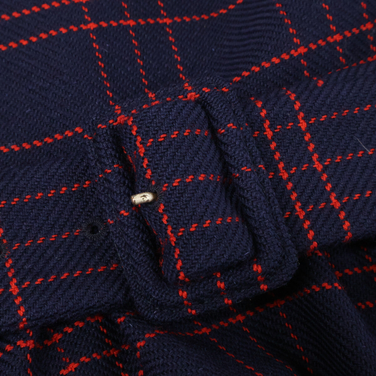 Christian Dior クリスチャンディオール 851R30A1029 ネイビーレッド ウール チェック ドレス ワンピース ワンピース