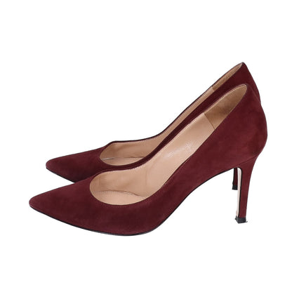 GIANVITOROSSI ジャンヴィトロッシ 24580 50564 バーガンディ スエード ポインテッドトゥ ヒールパンプス シューズ