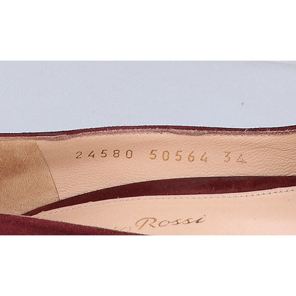 GIANVITOROSSI ジャンヴィトロッシ 24580 50564 バーガンディ スエード ポインテッドトゥ ヒールパンプス シューズ