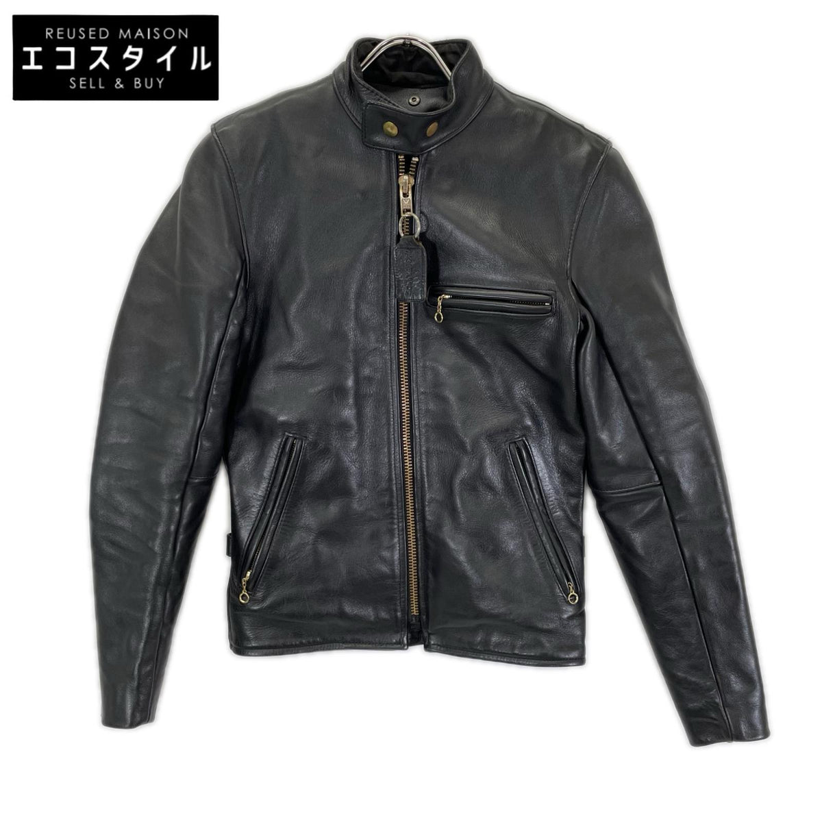VANSON バンソン ブラック タイプB カウハイド シングルライダースジャケット ジャケット