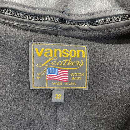 VANSON バンソン ブラック タイプB カウハイド シングルライダースジャケット ジャケット