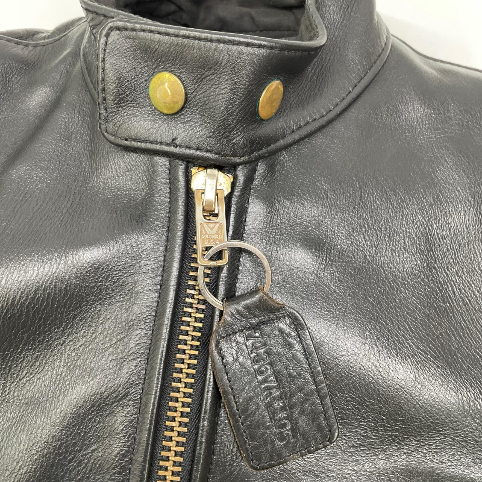 VANSON バンソン ブラック タイプB カウハイド シングルライダースジャケット ジャケット