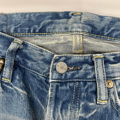 HYSTERIC GLAMOUR ヒステリックグラマー 0212AP03 クラッシュリペア加工 赤耳 ストレートデニムパンツ ボトムス