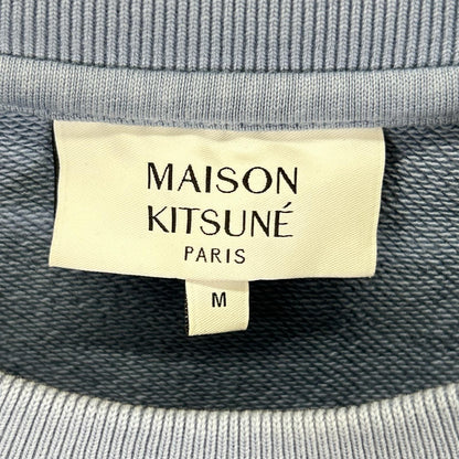 MAISON KITSUNE メゾンキツネ PM00311KM0341 ブルー コットン フォックスワッペン スウェットシャツ トップス