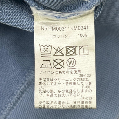 MAISON KITSUNE メゾンキツネ PM00311KM0341 ブルー コットン フォックスワッペン スウェットシャツ トップス