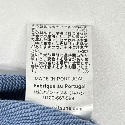MAISON KITSUNE メゾンキツネ PM00311KM0341 ブルー コットン フォックスワッペン スウェットシャツ トップス